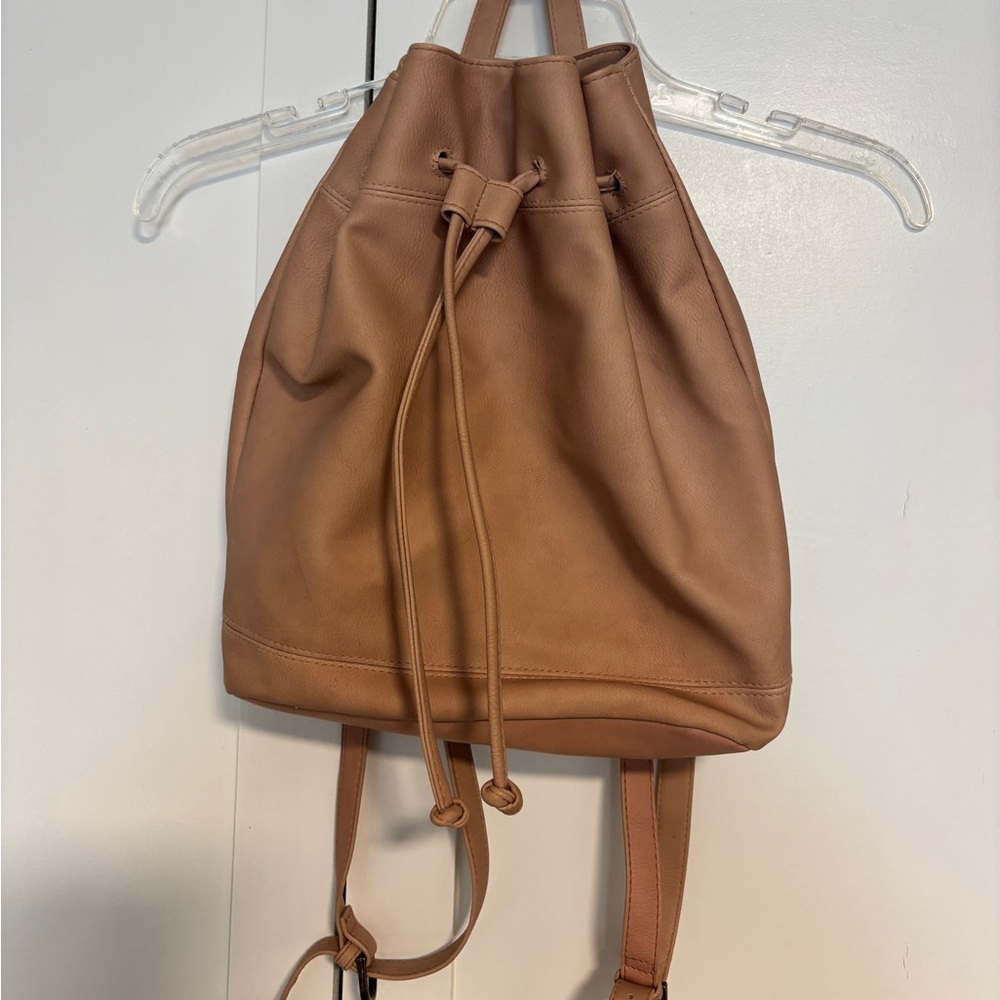 Pinkish Tan faux Leather Backpack/purse Universal Threads
